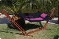 H�ngematte mit Holzgestell Noir Malve 380 cm  Eukalyptusholz 3841