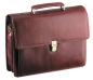 Preview: Aktenkoffer mit Notebooktasche in warmen cognac - braun  4008