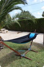 H�ngematte Noir River und Steck - Gestell Holz 4283