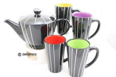 Kaffee Service oder Tee Service Dekor WhiteLines  6 teilig