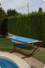 H�ngematte 310 cm Eukalyptusholz Ocean inkl. Kissenbezug 781