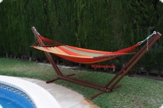 H�ngematte mit Gestell 380 cm Ellaidhoo Eukalyptusholz 4308