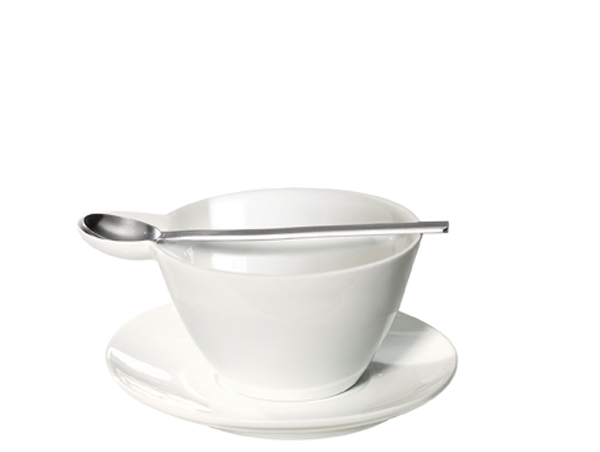 ASA-Selection Suppentasse wei&szlig; ASA Geschirr Multicup and Spoon