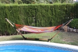 H�ngematte Rainbow und Holz - Gestell Madeira 410 cm 4304