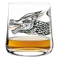 Preview: Ritzenhoff 2er Next WHISKY Whiskyglas von Olaf Hajek Drache + Lindwurm im Dekomiro Set mit Glasreinigungstuch 2020