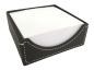 Preview: Orskov Zettelbox Leder braun 11x11 cm