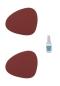 Preview: 2 er Set Lind DNA Tischset Platzset curve L Nupo Red 981903 rot mit 50 ml Dekomiro Reinigungsmittel