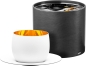 Preview: Eisch Cappuccinoglas 300 ml mit Untersetzer in Geschenkröhre Cosmo pure white