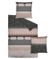 Preview: Dormisette Biber Bettwäsche 2-teilig Deckenbezug 135 x 200 cm und Kopfkissenbezug 80 x 80 cm, Barok pastell grau