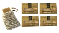 Fysio Olivenölseife Peelingseife Algen & Koffein mit Sislsäckchen 4x100 gr.