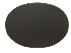 Orskov Tischset aus Leder oval chocolate braun 34x47 cm