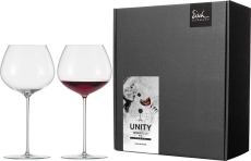 Dekomiro Set Eisch 2 Burgundergläser 522/1 im Geschenkkarton mit Dekomiro Glasputztuch