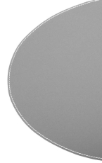 Orskov Tischset aus Leder oval grau