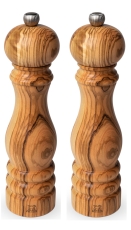 Dekomiro Peugeot Paris Set Olivenholz 22 cm Pfeffermühle und Salzmühle mit 100 gr. Salz Geschenkverpackung