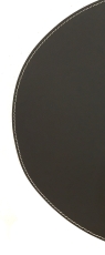 Orskov Tischset aus Leder oval chocolate braun 34x47 cm