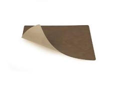 LIND DNA Leder Tischset Platzset zweiseitig double braun/sand square L 35 x 45 cm