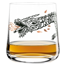 Ritzenhoff 2er Next WHISKY Whiskyglas von Olaf Hajek Drache + Lindwurm im Dekomiro Set mit Glasreinigungstuch 2020