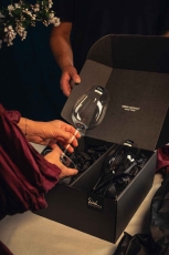 Dekomiro Set Eisch 2 Rotweingläser 522/2 im Geschenkkarton mit Glasputztuch