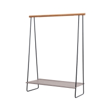 Garderobe / Kleiderständer mit Ablage aus recycelten Leder Hippo