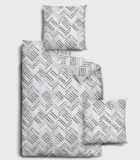 Dormisette Bettwäsche Mako-Satin grau braun gemustert 135 x 200 oder 155 x 220 cm Wülfing