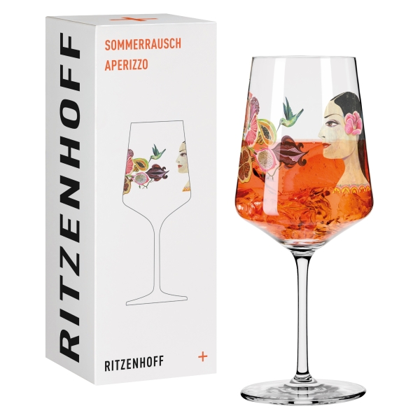 Dekomiro Ritzenhoff 2er Set Sommerrausch Aperizzo mit Glasreinigungstuch