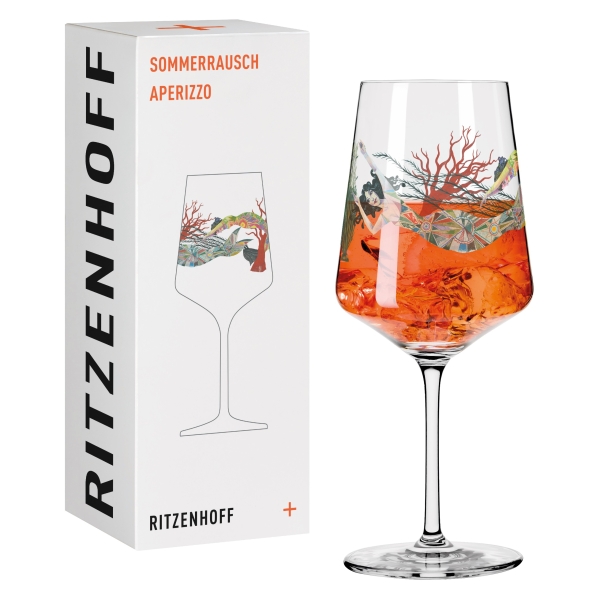 Dekomiro Ritzenhoff 2er Set Sommerrausch Aperizzo mit Glasreinigungstuch