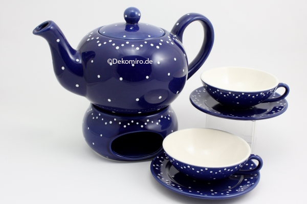 Jameson & Tailor Teeservice 6-teilig blau
