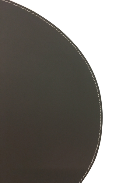 Orskov Tischset aus Leder oval chocolate braun 34x47 cm