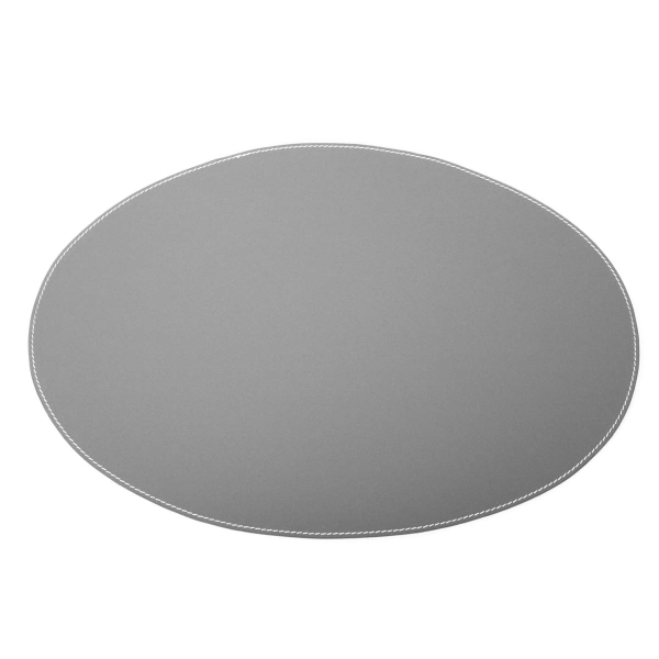 Orskov Tischset aus Leder oval grau