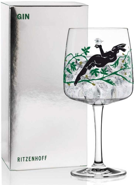 Ritzenhoff 2020 4er Set Gingläser von Karin Rytter im Dekomiro Set mit Glasreinigungstuch