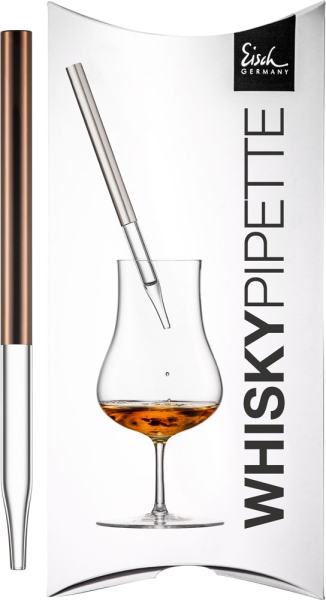 Eisch Gentleman Whisky Pipette 999/6  im Geschenkkarton Kupfer