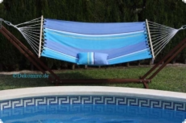 Kaufen sie die Hängematte Ocean mit Spreizstab und wahlweise 1 Kissenbezug