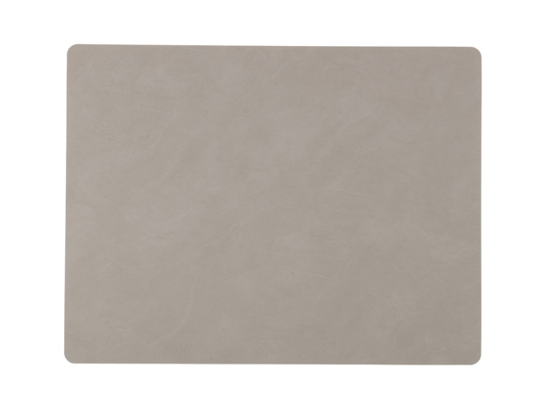 Tischmatte Leder Square light grey Nupo hellgrau Velour
