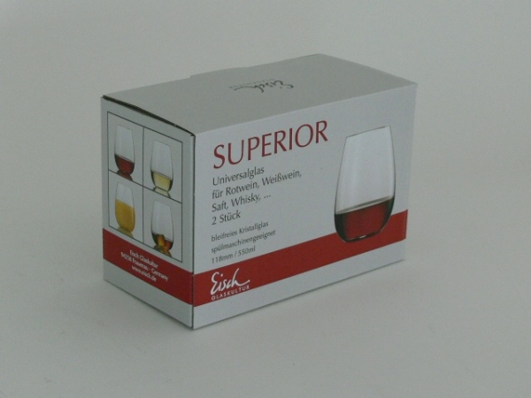 Eisch Universalglas Becher Superior Sensis plus 2 St. im Geschenkkarton 500/9