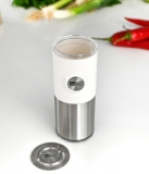Magnetische Pfeffer- oder Salzmühle, Pepnetic, weiß, mit Wandhalterung, 11 cm