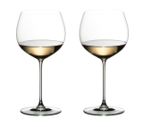 RIEDEL Weißweinglas-Set, 2-teilig, für Weißweine wie Oaked Chardonnay, 620 ml, Kristallglas, RIEDEL Veritas, 6449/97 (S)